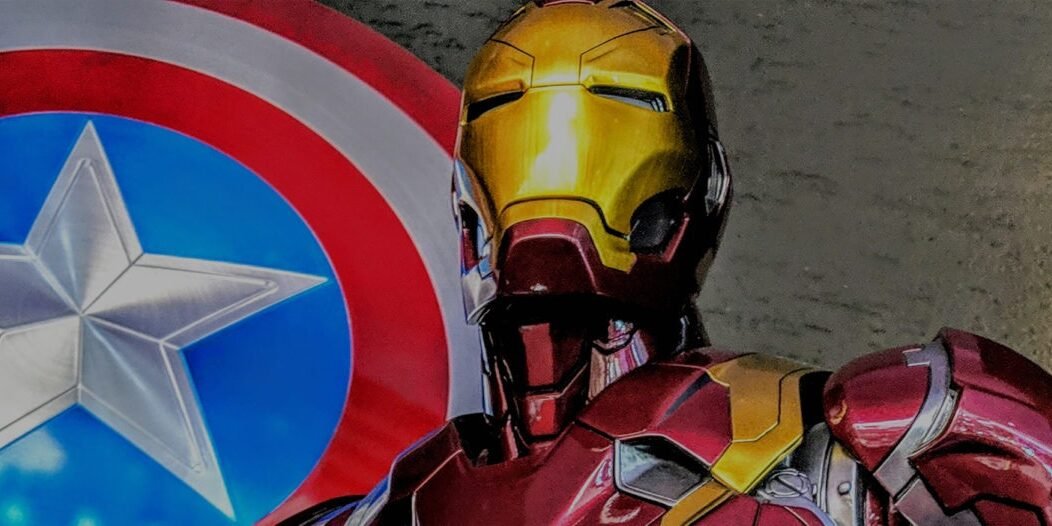 Iron man looking into the distance confidently because he loves math